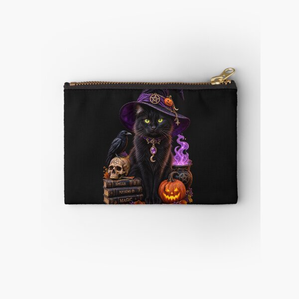 Item preview, Black Cat in the Pumpkin Patch – Halloween Night designed and sold by ziiyou.