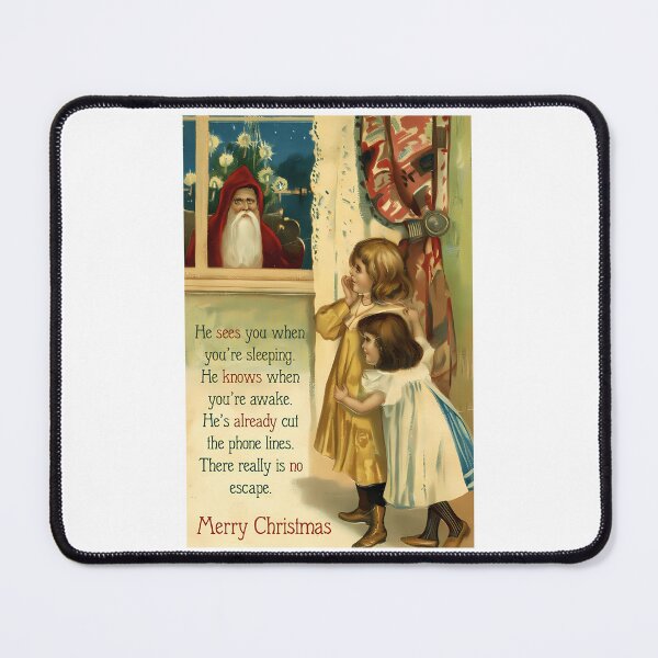 Item preview, He Sees You When You'Re Sleeping - Funny Mean Vintage Christmas Card designed and sold by Pricityy.