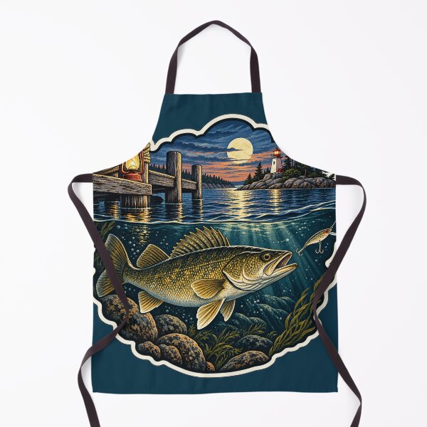 Item preview, Great Lakes Blue Hour Walleye Fishing Sticker designed and sold by WaynesCave.