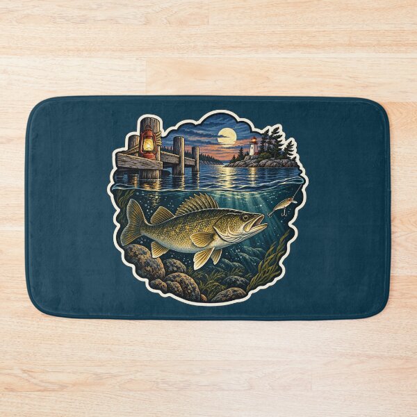 Item preview, Great Lakes Blue Hour Walleye Fishing Sticker designed and sold by WaynesCave.