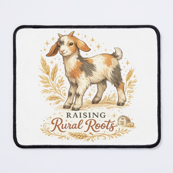 Item preview, Raising Rural Roots Cute Goat Rustic Farmhouse Country Life Art Design designed and sold by inkoutninja.