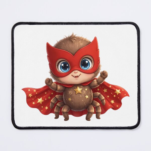 Item preview,  Cute Baby Spider Superhero - Kawaii Spider Hero with Red Cape Gold Stars - Adorable Fluffy Spider Kids Birthday designed and sold by HoMya.