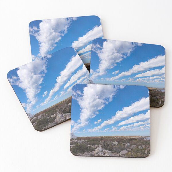 Item preview, Streaky Clouds Over Coastal Fynbos and White Cottage designed and sold by hanlahav.