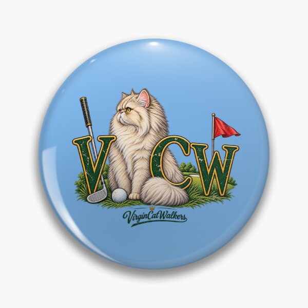 Item preview, Persian Cat Golf Club - Vintage VCW Golfer Design designed and sold by Laugh a Lot Folk Art.