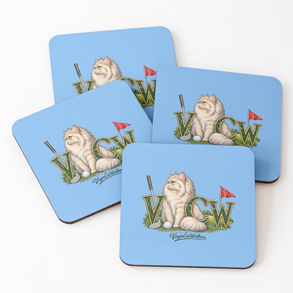 Item preview, Persian Cat Golf Club - Vintage VCW Golfer Design designed and sold by Laugh a Lot Folk Art.