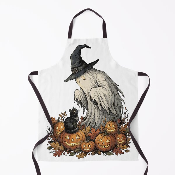Item preview, Tall Witch Ghost Black Cat Pumpkin Patch designed and sold by Ranpict.