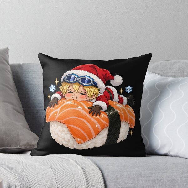 Item preview, Sabo Christmas Chibi Giant Salmon Sushi designed and sold by mildaclairmo.