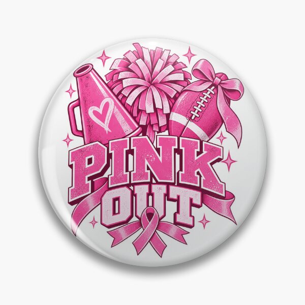Item preview, Pink Out Cheerleader Football Breast Cancer Awareness Game Day Design designed and sold by SEINENGAPPI8.