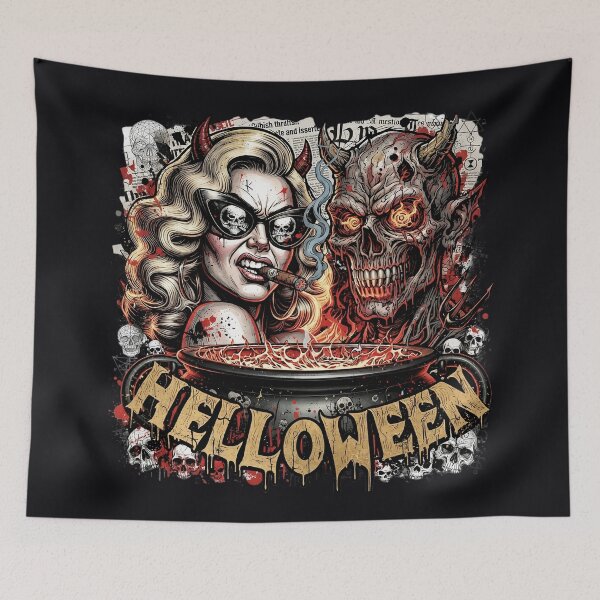 Item preview, Halloween She Devil Demon Cauldron Horns designed and sold by Voodoo Store Paranormal Collections.