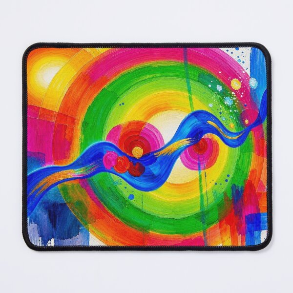 Item preview, Abstract Acrylic Rainbow & Vibrant Fluid Wave Patter designed and sold by Breezes-of-Ida.
