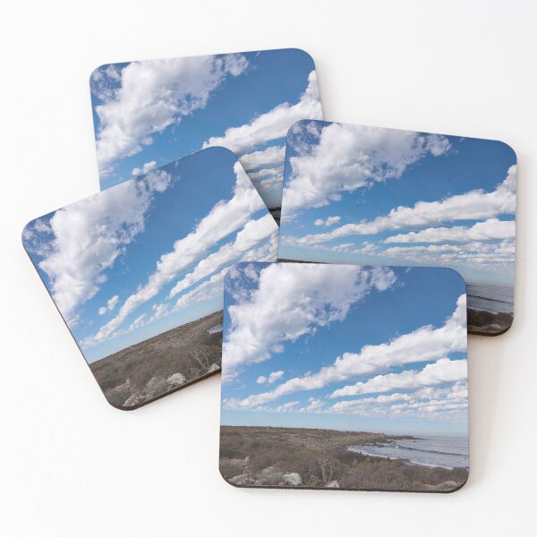 Item preview, Rocky Fynbos Headland with Streaked Sky and Ocean Waves designed and sold by hanlahav.