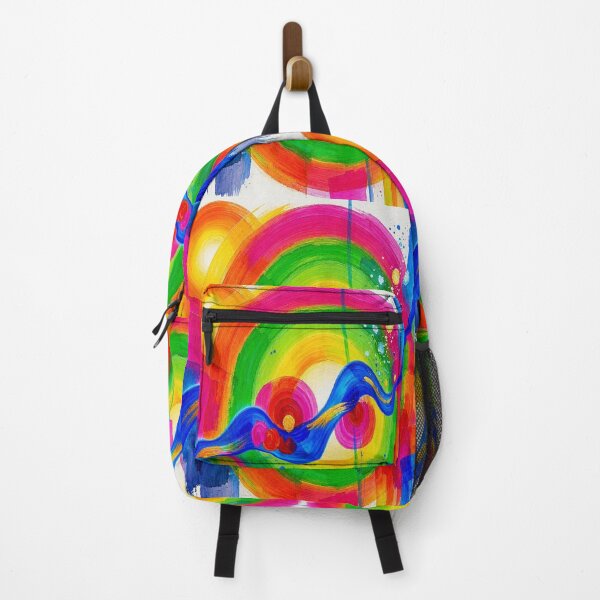 Item preview, Abstract Acrylic Rainbow & Vibrant Fluid Wave Patter designed and sold by Breezes-of-Ida.