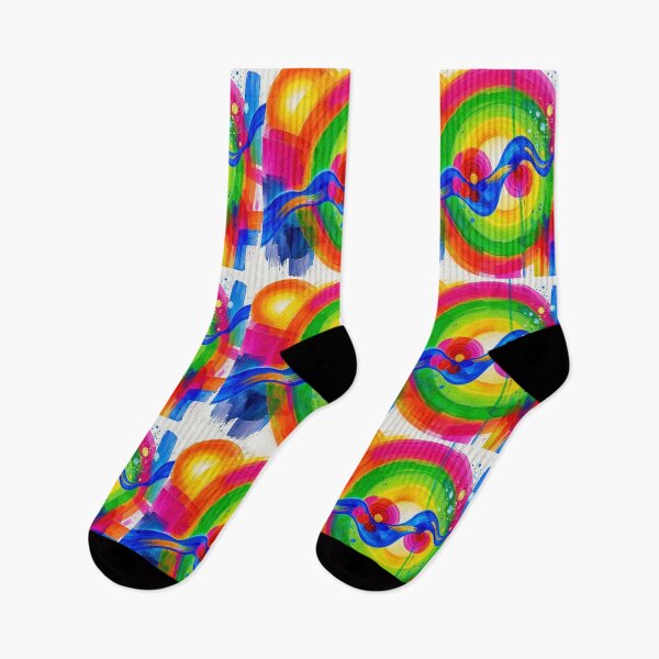 Item preview, Abstract Acrylic Rainbow & Vibrant Fluid Wave Patter designed and sold by Breezes-of-Ida.