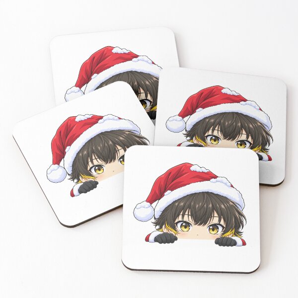 Artikelvorschau, Meguru Bachira Blue Lock Weihnachten spähender Chibi entworfen und verkauft von mildaclairmo.