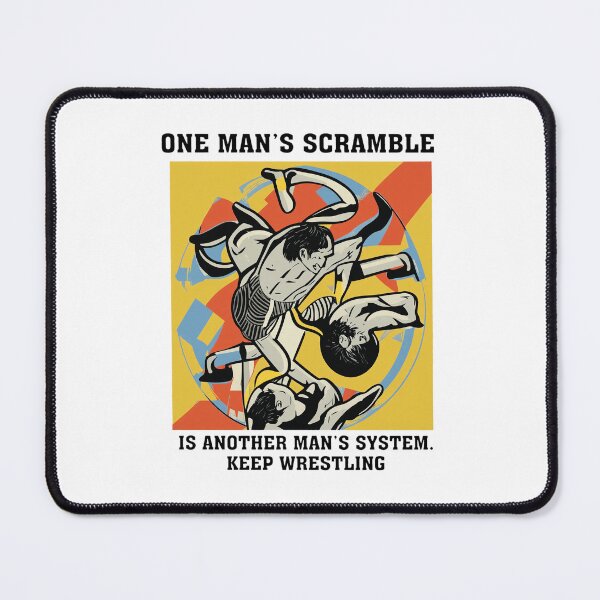 Item preview, One Man's Scramble Keep Wrestling Retro Design designed and sold by CECILDATTILA.
