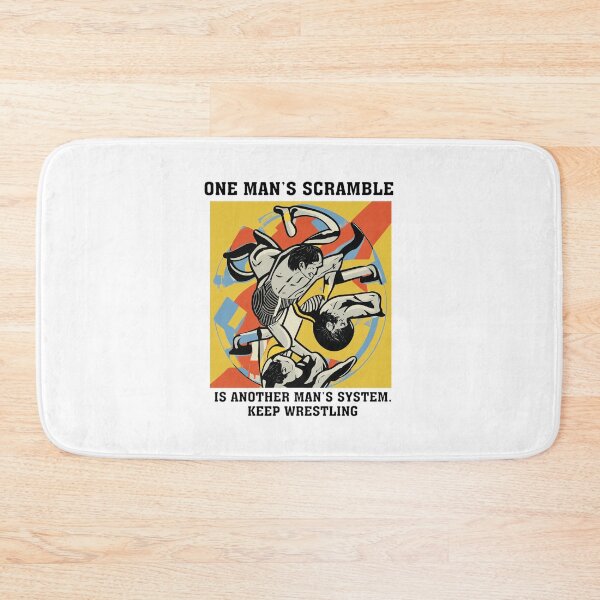 Item preview, One Man's Scramble Keep Wrestling Retro Design designed and sold by CECILDATTILA.