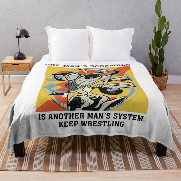 Item preview, One Man's Scramble Keep Wrestling Retro Design designed and sold by CECILDATTILA.