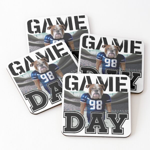 Item preview, Bulldog Football Player Game Day Art designed and sold by CECILDATTILA.