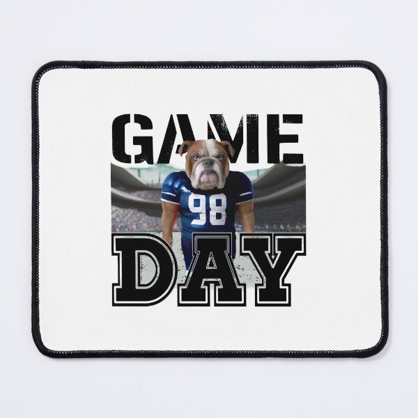 Item preview, Bulldog Football Player Game Day Art designed and sold by CECILDATTILA.