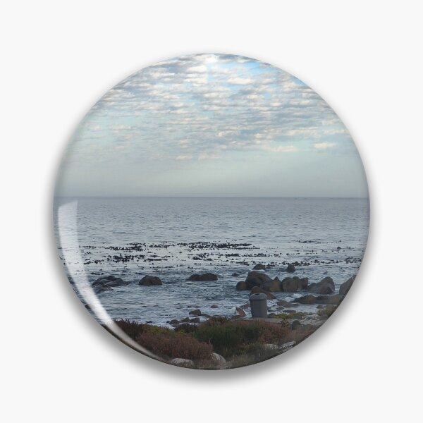 Item preview, Mackerel Sky Over Calm Ocean and Rocky Shoreline designed and sold by hanlahav.
