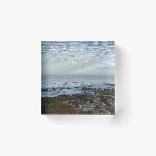 Item preview, Mackerel Sky Over Calm Ocean and Rocky Shoreline designed and sold by hanlahav.