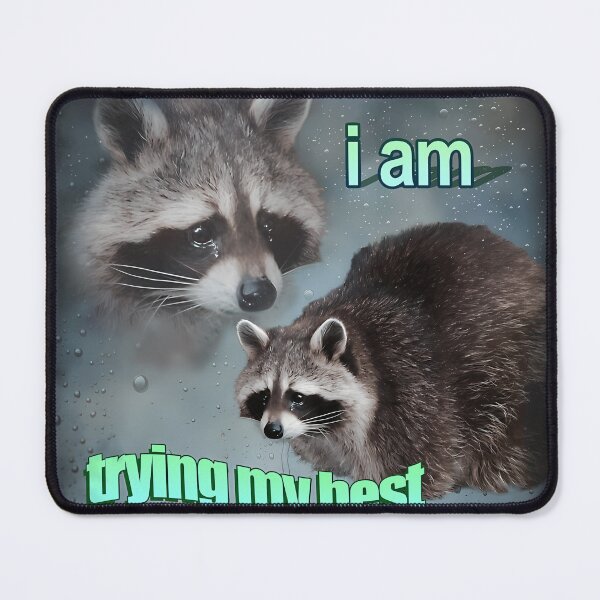 Item preview, I Am Trying My Best Raccoon Meme designed and sold by zel-ish.