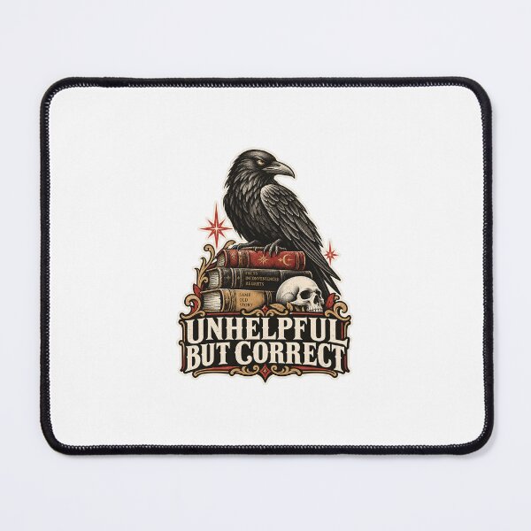 Item preview, Unhelpful But Correct Raven On Old Books designed and sold by digital jitsu.