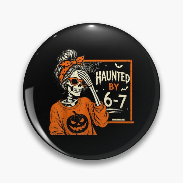 Item preview, Funny Teacher Halloween Skeleton Haunted by 6-7 Six Seven designed and sold by LizzyKeiko.