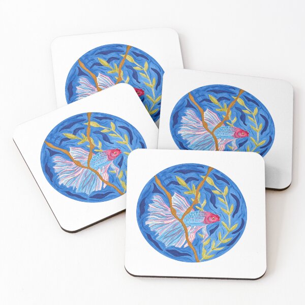 Item preview, Azure Reverie – Betta Fish Watercolour | Ripple and Reflection Series designed and sold by newsuept25.art.
