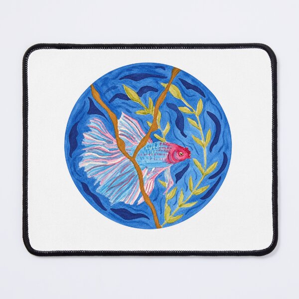 Item preview, Azure Reverie – Betta Fish Watercolour | Ripple and Reflection Series designed and sold by newsuept25.art.
