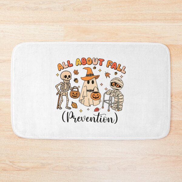 Item preview, All About Fall Prevention Skeleton Ghost Mummy Retro designed and sold by SoyLamderma.