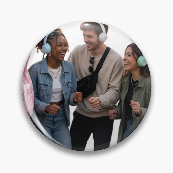 Item preview,  Rooftop Silent Disco at Sunset - Gen Z Friends Dancing with Colorful Headphones - Summer Rooftop Party Aesthetic designed and sold by HoMya.