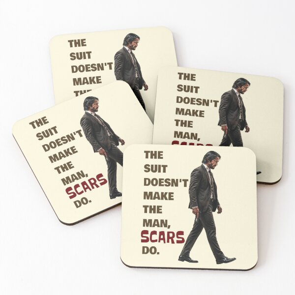 Item preview, The Suit Doesn't Make The Man Scars Do Motivational Quotes designed and sold by Vicky021.