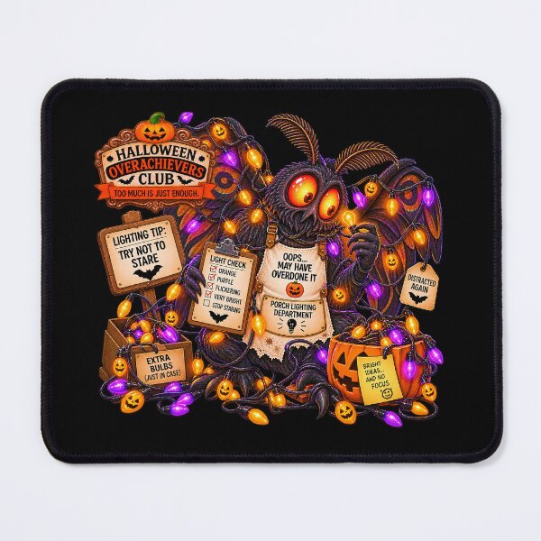 Item preview, ⚡HALLOWEEN OVERACHIEVERS CLUB - Mothman's Porch Lighting Department - dark version designed and sold by WheelieGdArt.