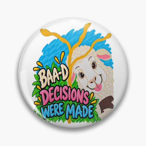 Item preview, Baa-d Decisions Were Made – Funny Chronic Illness Sheep designed and sold by newsuept25.art.