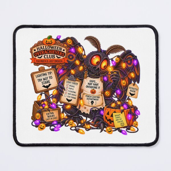 Item preview, ⚡HALLOWEEN OVERACHIEVERS CLUB - Mothman's Porch Lighting Department designed and sold by WheelieGdArt.