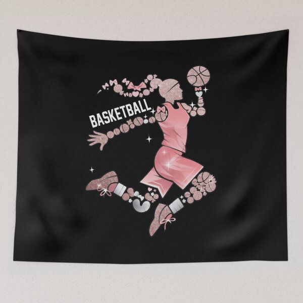 Item preview, Sparkly Candy Basketball Player Silhouette designed and sold by CECILDATTILA.