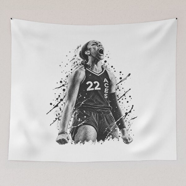 Item preview, A'ja Wilson Las Vegas Aces Roaring Celebration Bleached Graphic designed and sold by YAWO-PAE.