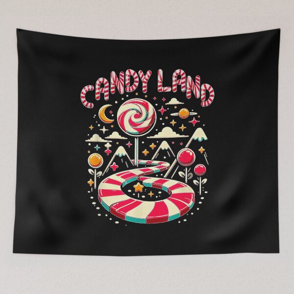 Item preview, Xmas Candy Land Rainbow Trail Candy Cane Merry Christmas  designed and sold by GalenoHenley.