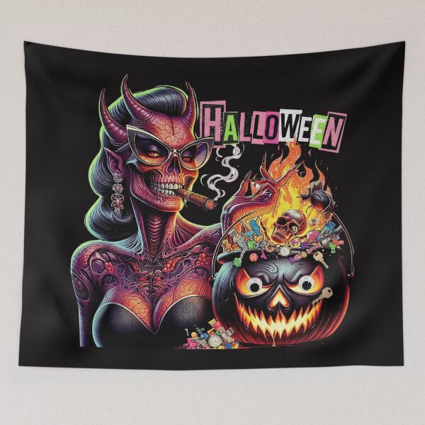 Item preview, Halloween She Devil Pumpkin Cauldron Cigar designed and sold by Voodoo Store Paranormal Collections.