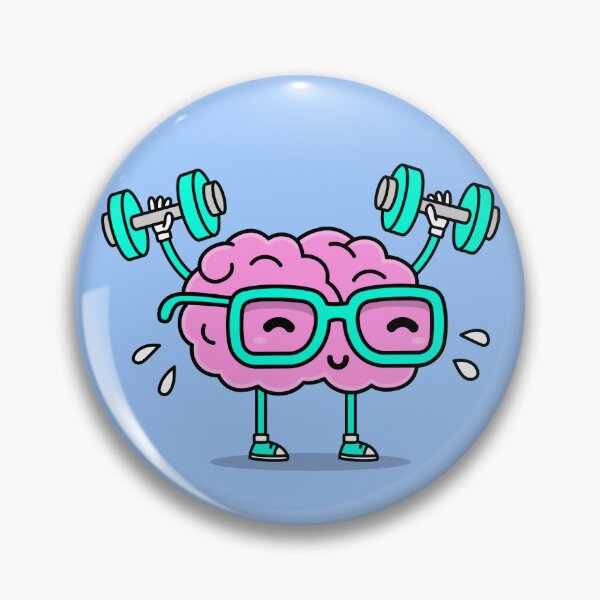 Item preview, Mental Fitness Brain Lifting Dumbbells Illustration designed and sold by PixellaneArt.