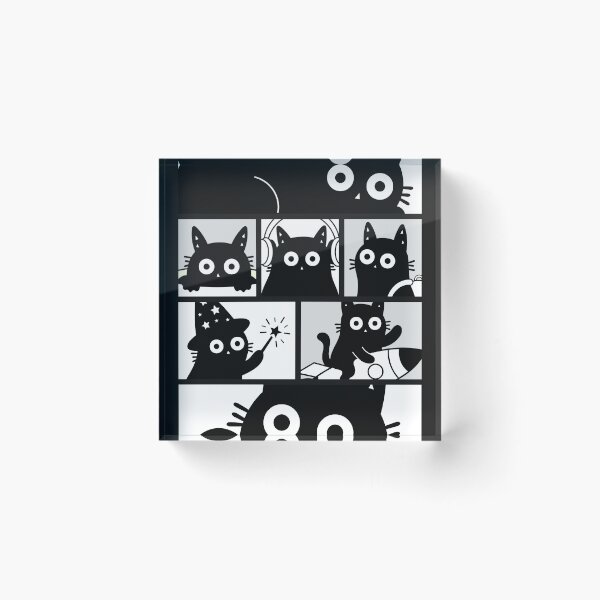 Item preview,  A Kawaii Midnight Cat Mosaic designed and sold by DibujandoPorfa.