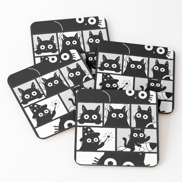 Item preview,  A Kawaii Midnight Cat Mosaic designed and sold by DibujandoPorfa.
