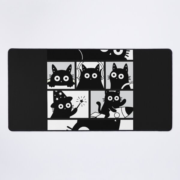 Item preview, A Kawaii Midnight Cat Mosaic designed and sold by DibujandoPorfa.
