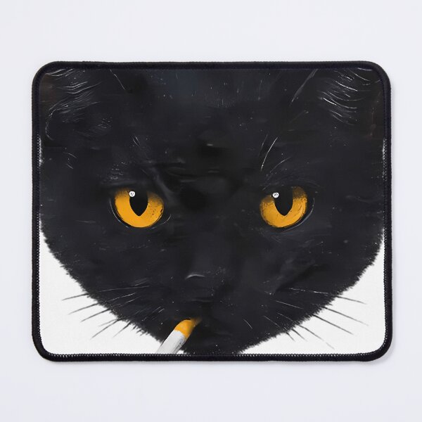 Item preview, Smoking Cat Black Cat Retro 90S designed and sold by traceysthetic.