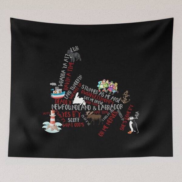 Item preview, Newfoundland Sayings Map designed and sold by ClassicCampfire.