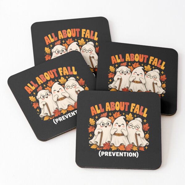 Item preview, All About Fall Prevention Ghosts Autumn Leaves designed and sold by SoyLamderma.