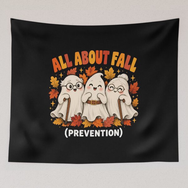 Item preview, All About Fall Prevention Ghosts Autumn Leaves designed and sold by SoyLamderma.