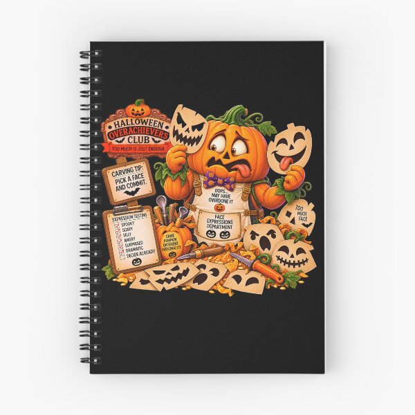 Item preview,  ⚡HALLOWEEN OVERACHIEVERS CLUB - Pumpkin Pete's Face Expressions Department - dark version designed and sold by WheelieGdArt.