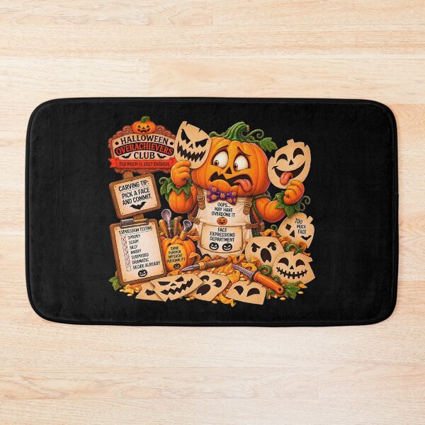 Item preview,  ⚡HALLOWEEN OVERACHIEVERS CLUB - Pumpkin Pete's Face Expressions Department - dark version designed and sold by WheelieGdArt.